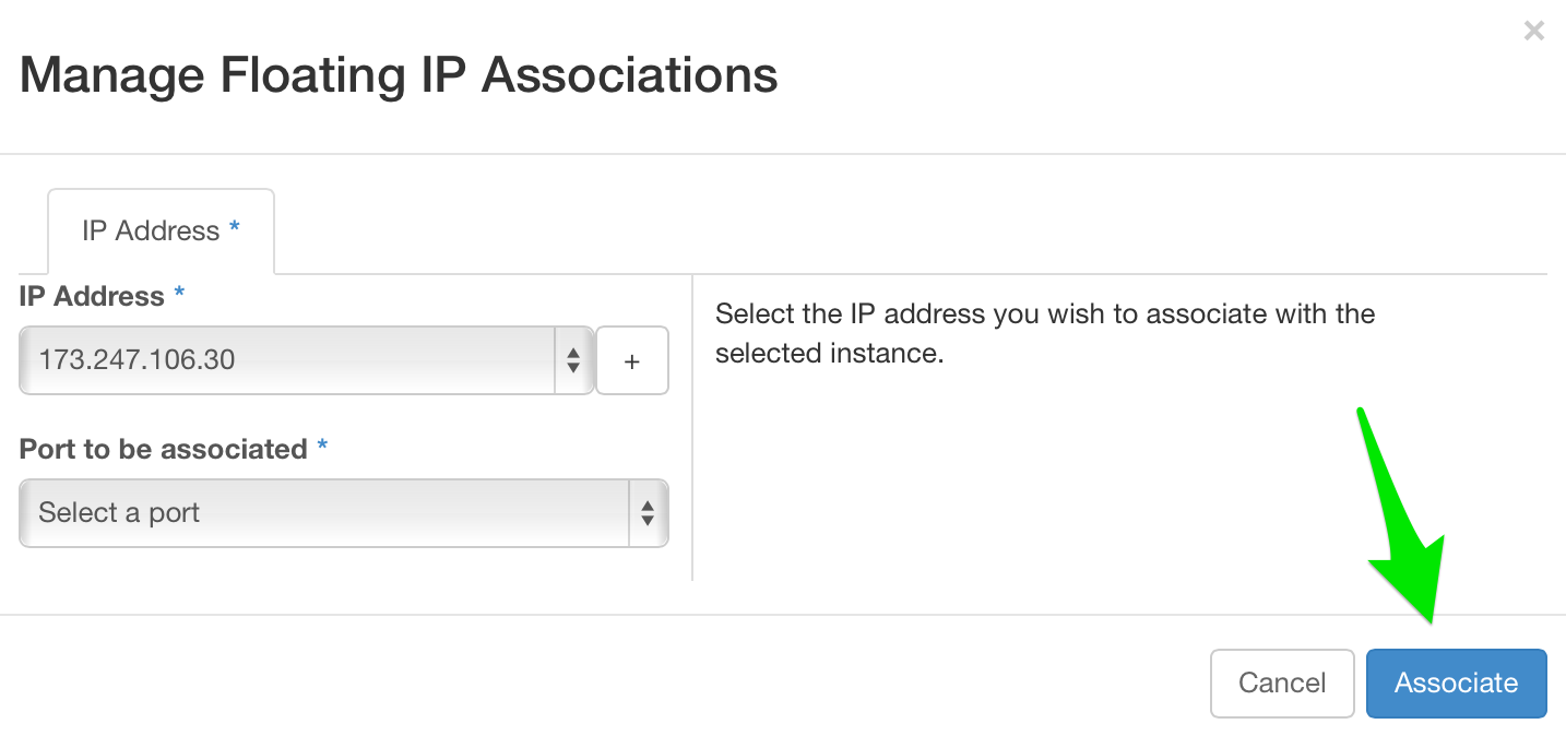 Associate Floating IP